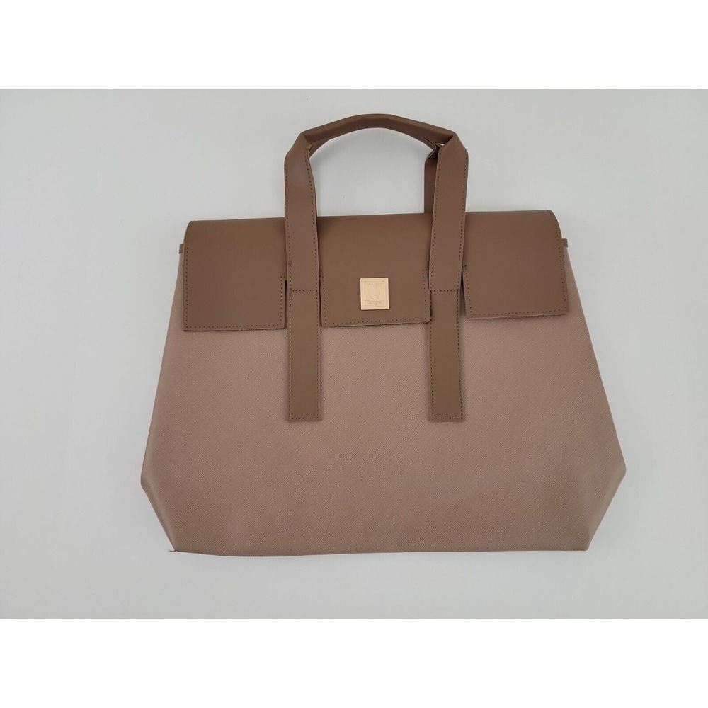 Tanger Outlets Womens Large Shopping Tote Purse Bag NWOT Tan and Brown NEW